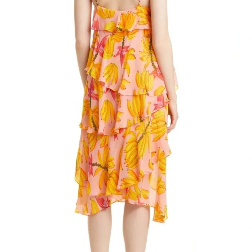 Farm Rio Banana Taste Irregular Midi Ruffle Dress - Picture 5 of 5